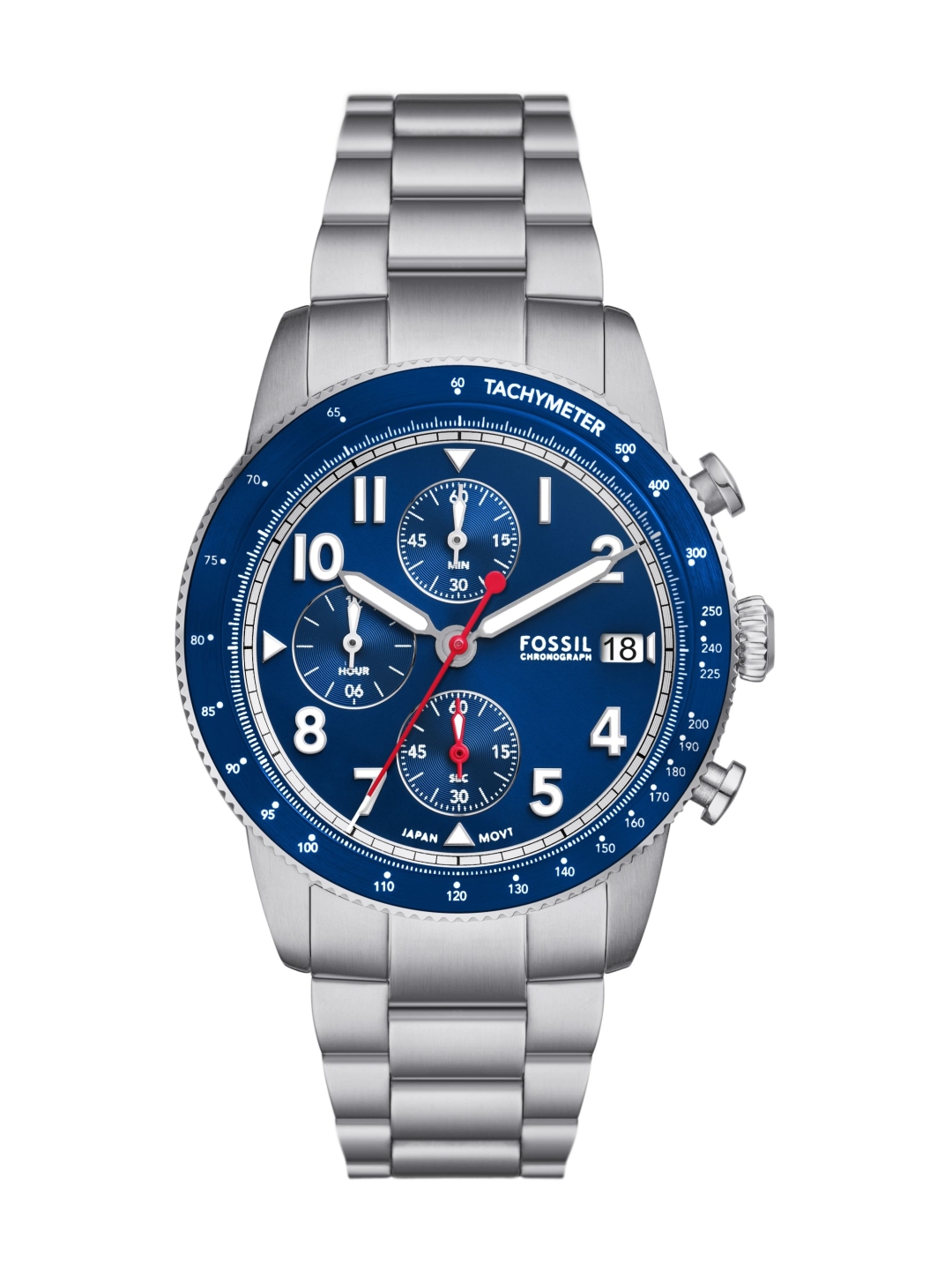 Herren-Armbanduhr mit Edelstahl-Gehäuse und Quarz-Uhrwerk, mit