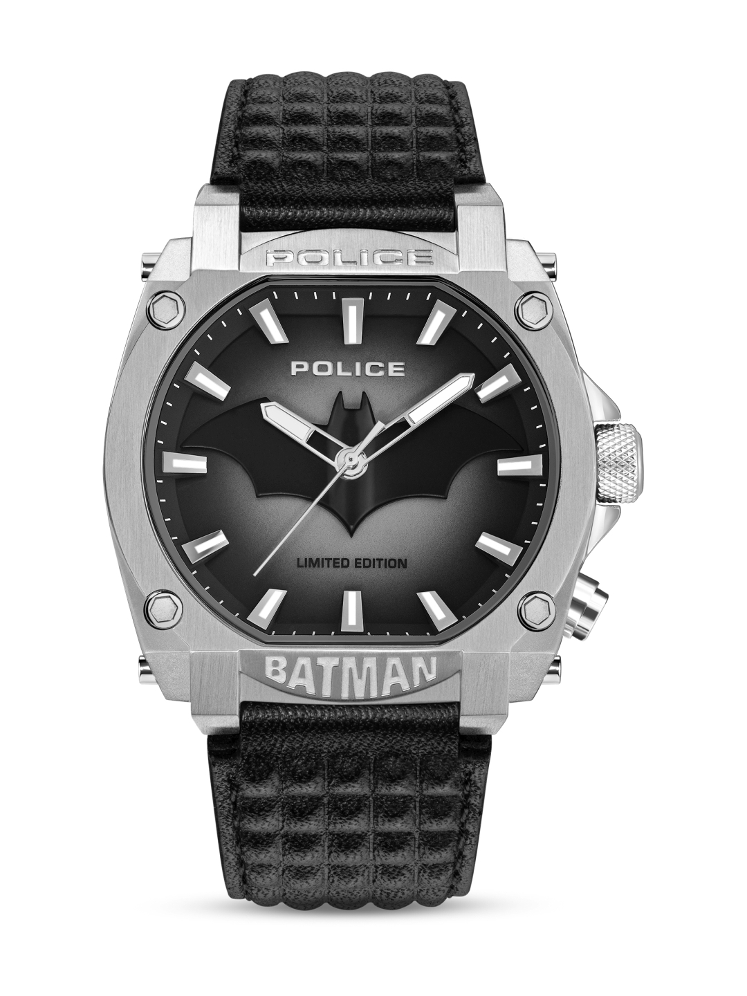 montre analogique pour hommes avec boîtier en acier inoxydable et