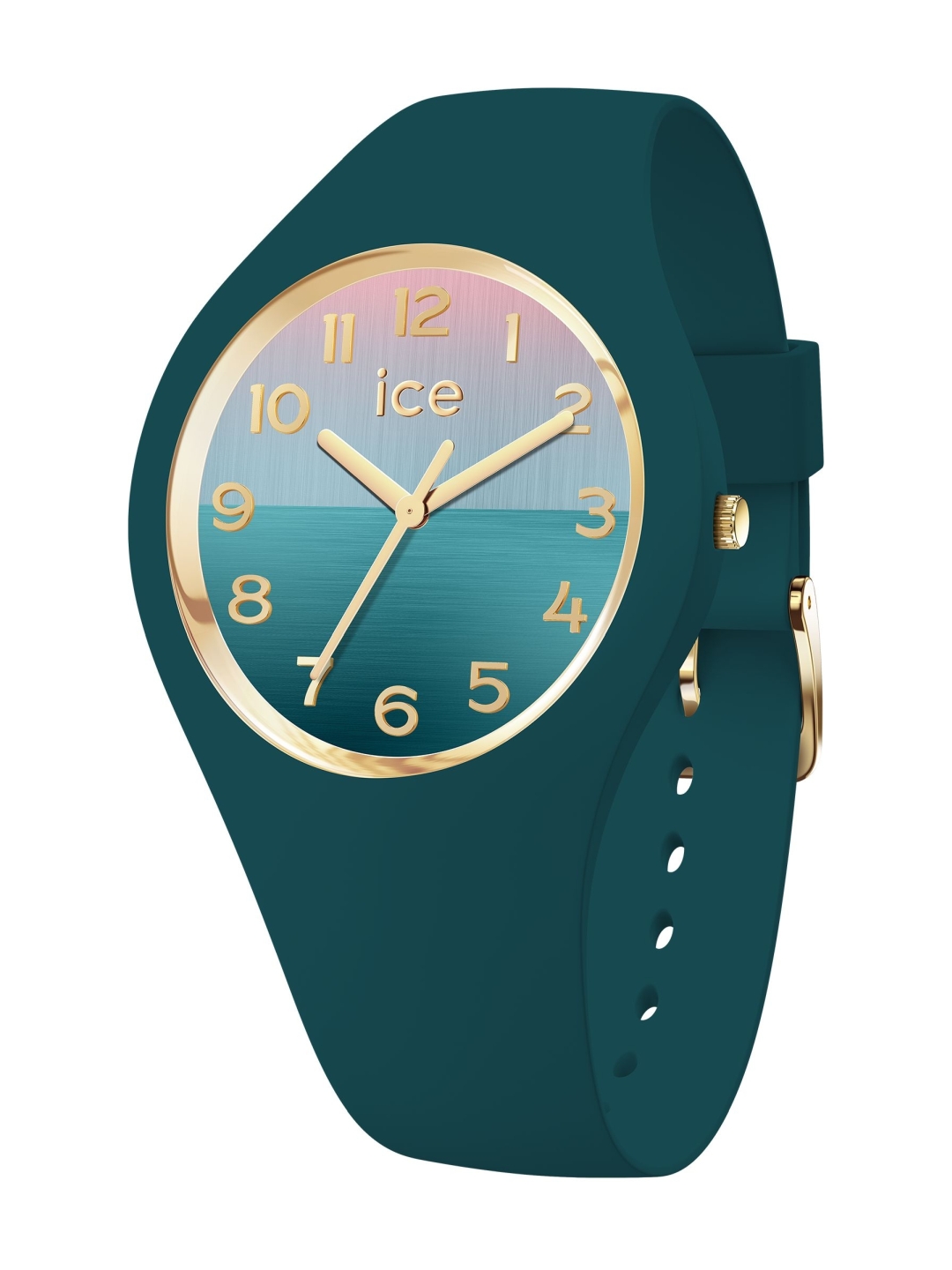 Damen-Analog-Uhr mit Silikon-Gehäuse und Quarz-Uhrwerk, mit