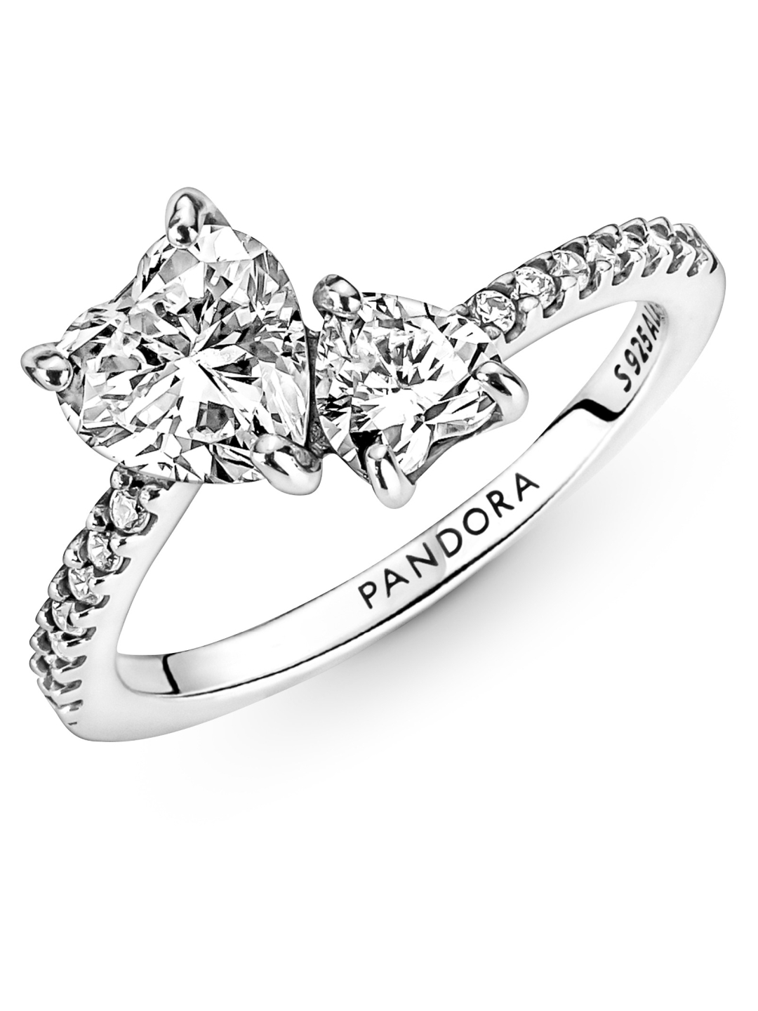 Pandora Timeless Pandora Bague Coeur Sparkling Blue Elevated Heart