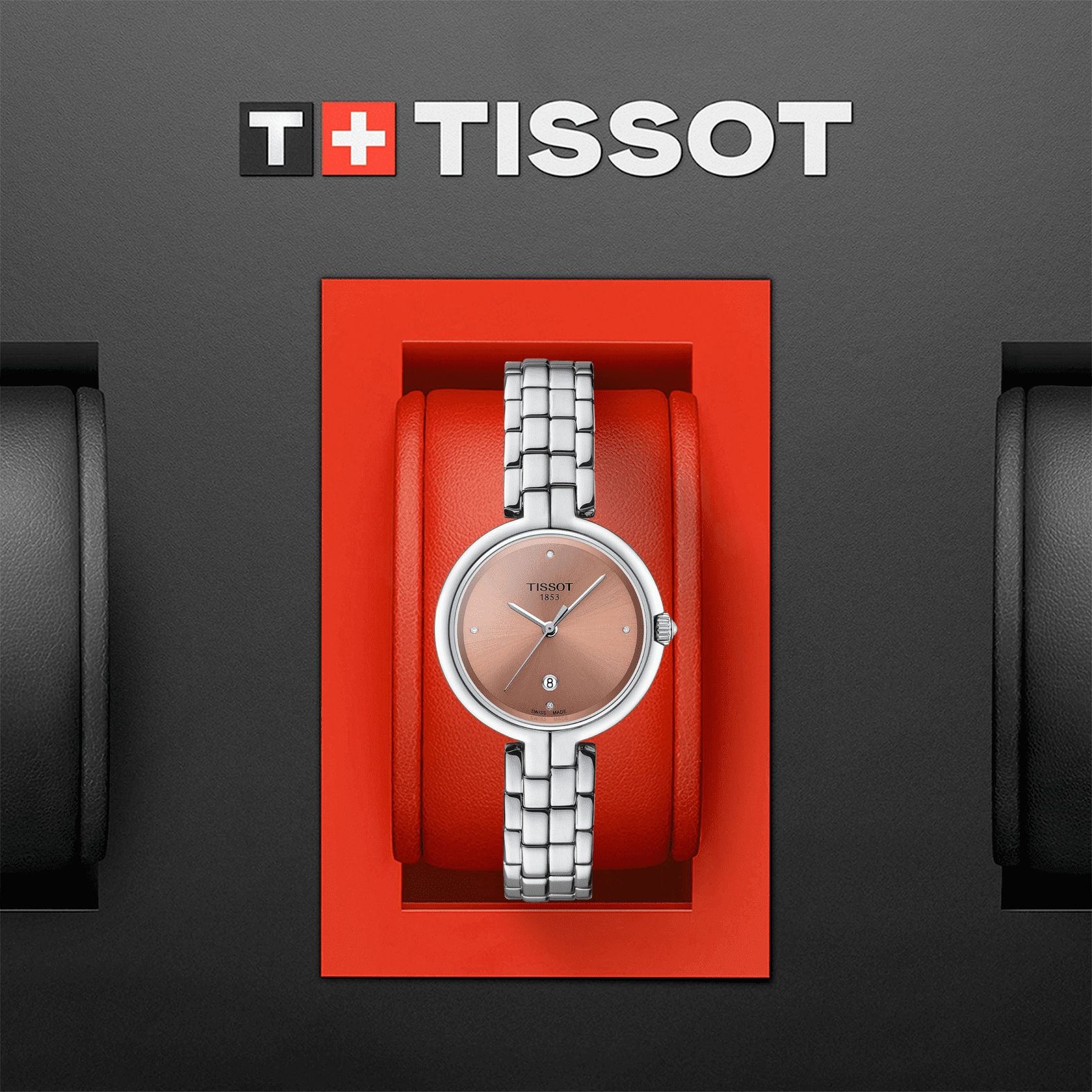 Tissot Flamingo Montre Verre Saphir Femme T-lady Pour Femmes Avec