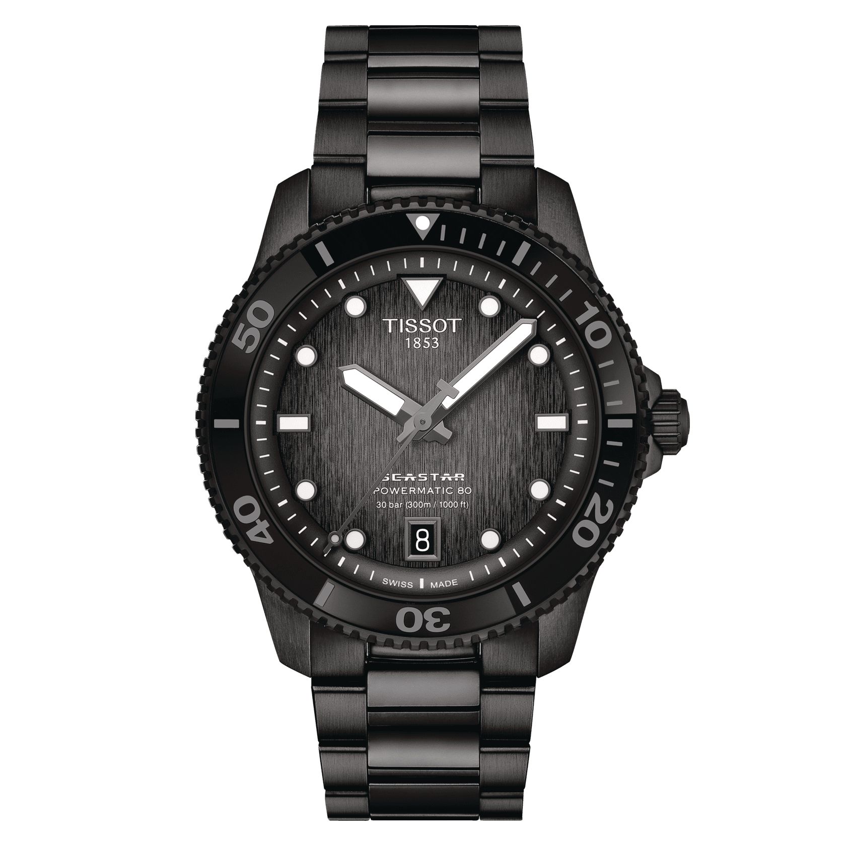 tissot seastar all black