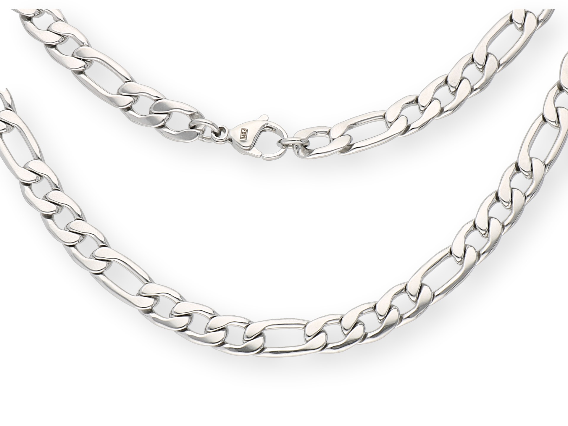 Chaîne Bracelet Figaro 1+3 Homme 3 4 5 6 7 8mm Collier Figaro Et