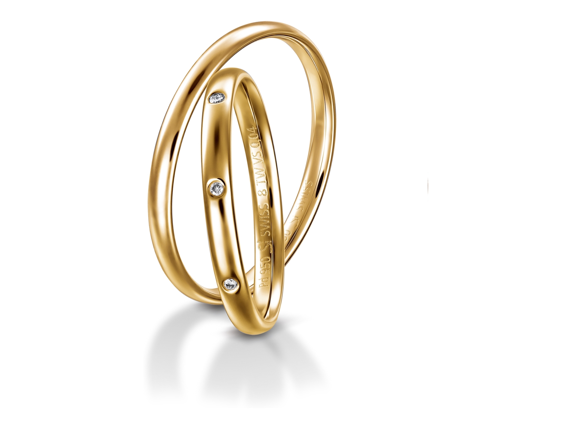 Ehering 18 Karat Gold mit Diamanten bei Carat – Carat – Schmuck Online Shop