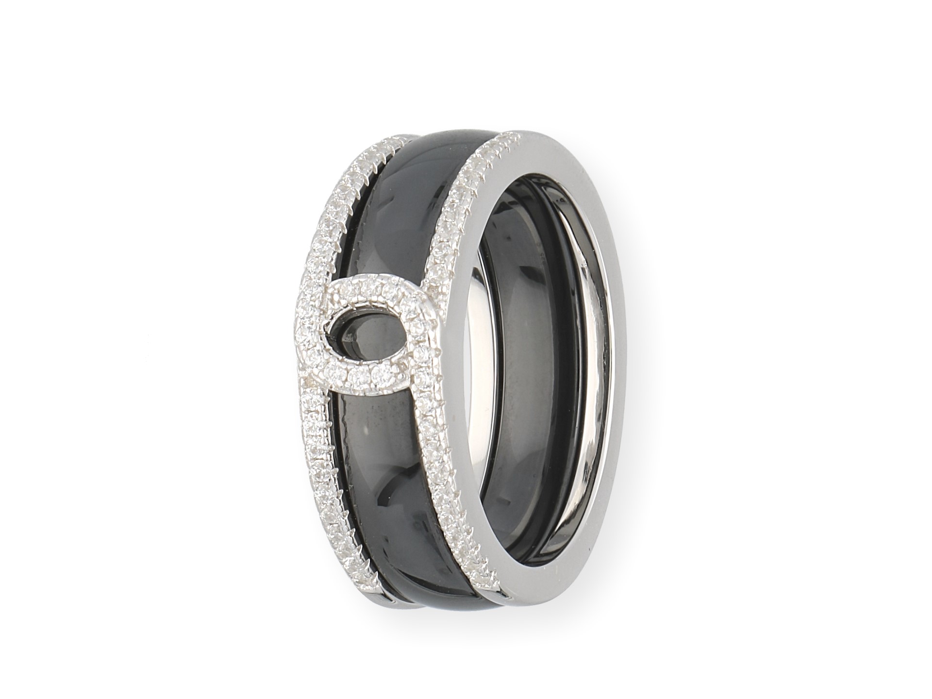 Bague Zirconia, Céramique Argent 925 Colorstone de Carat