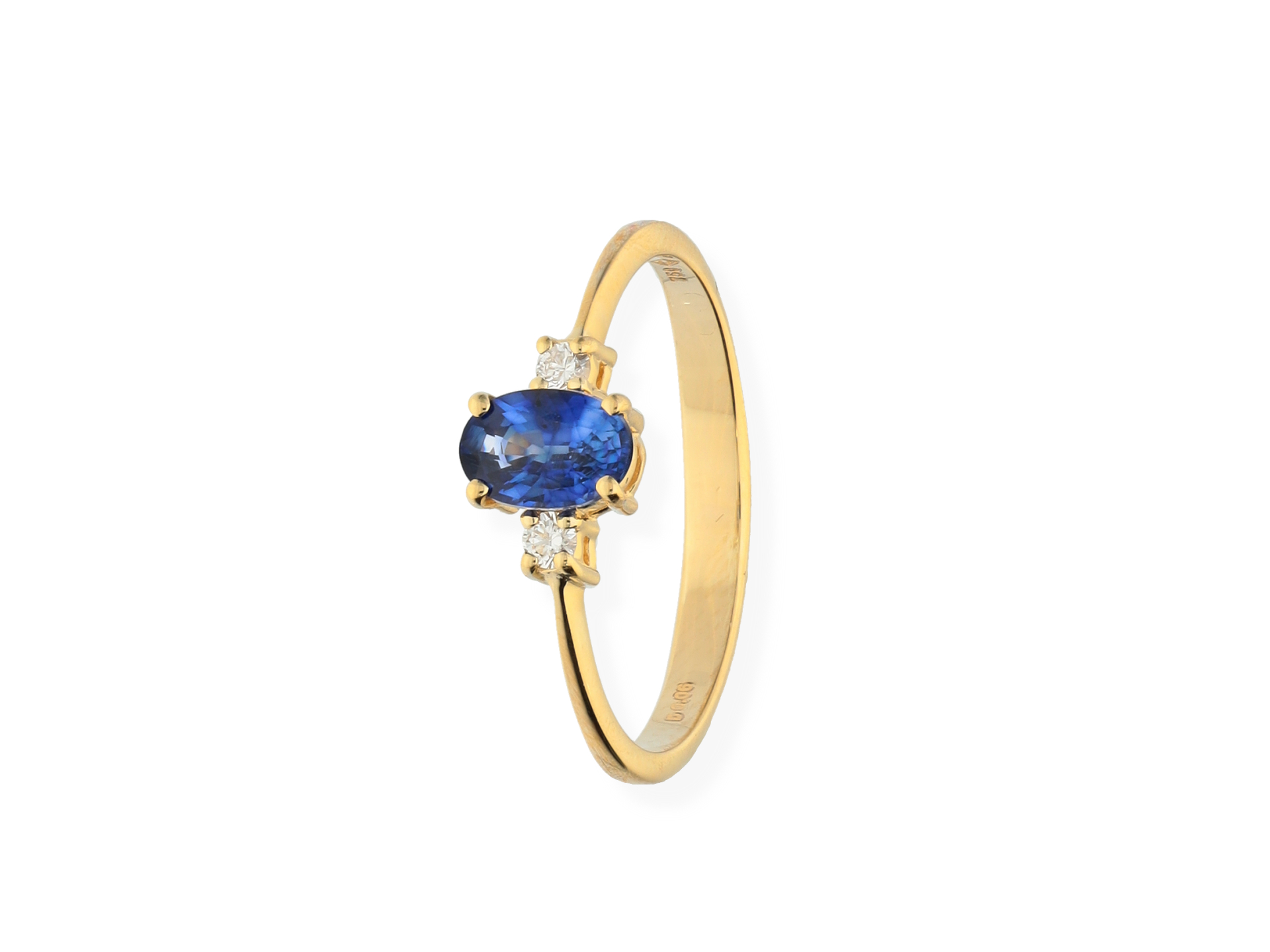 Saphir Bague En Or Femme 18 Carats Bague Saphir, Diamant Or 18 Ct