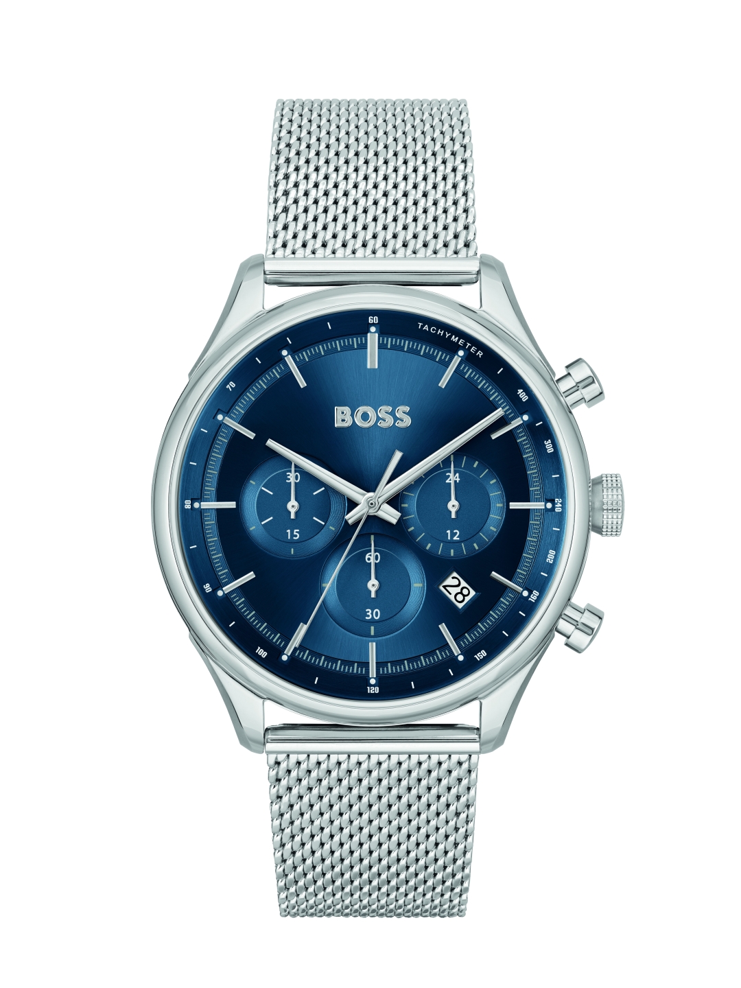 Herren-Chronograph mit Edelstahl-Gehäuse und Quarz-Uhrwerk, mit