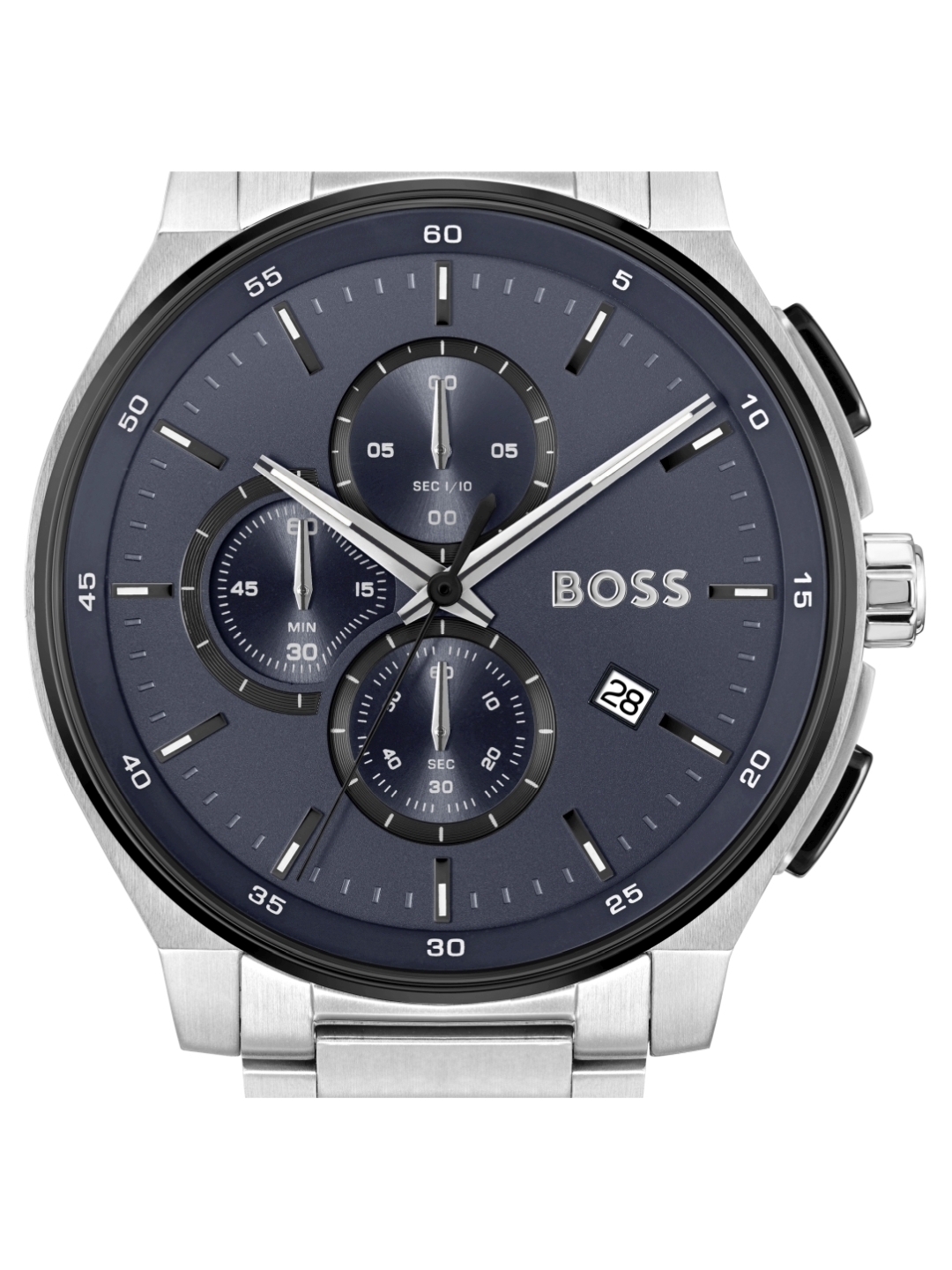 Herren-Multifunktionsuhr mit Edelstahl-Gehäuse und Quarz-Uhrwerk