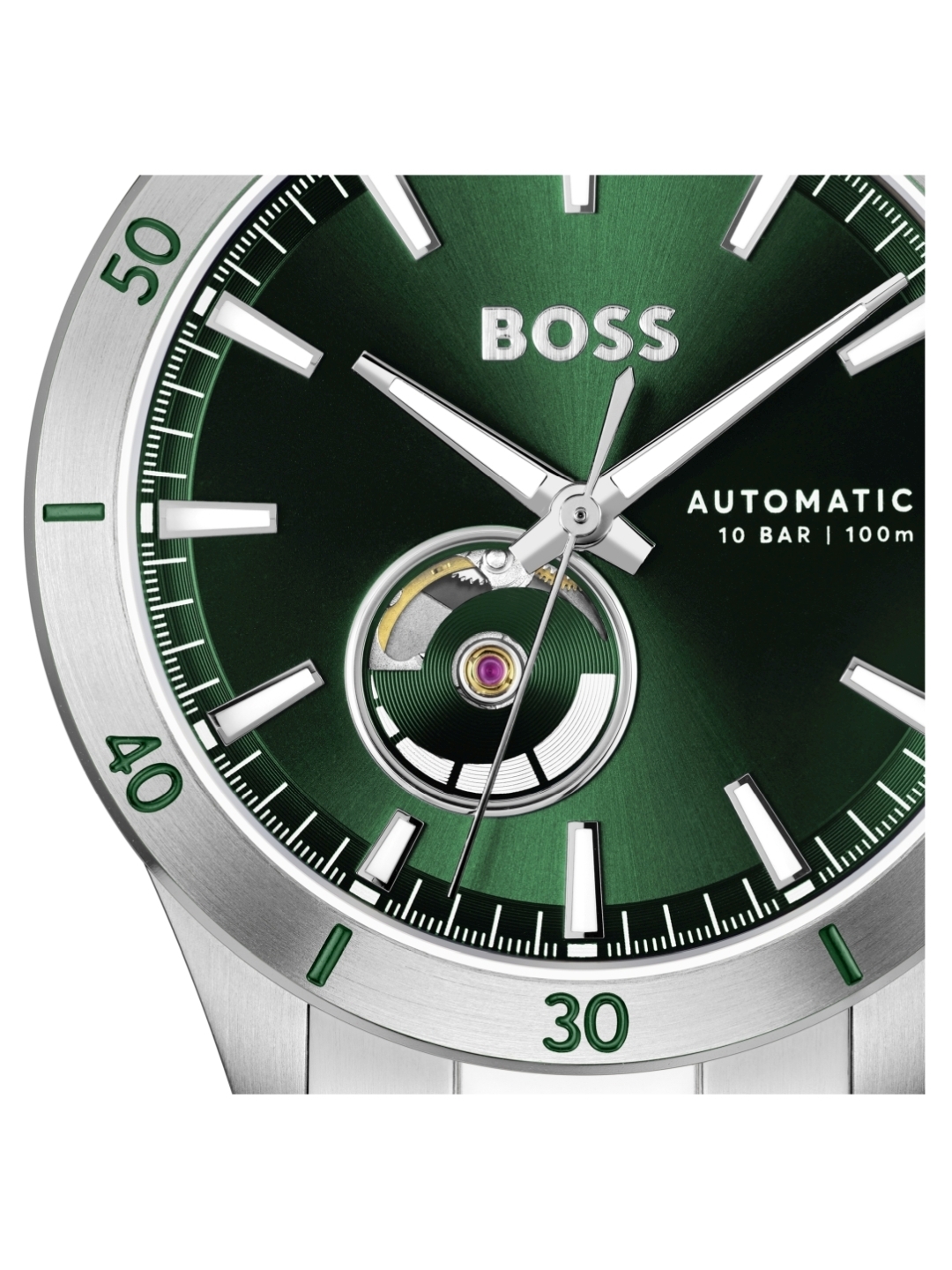 Herren-Automatik-Uhr mit Edelstahl-Gehäuse und Automatik-Uhrwerk