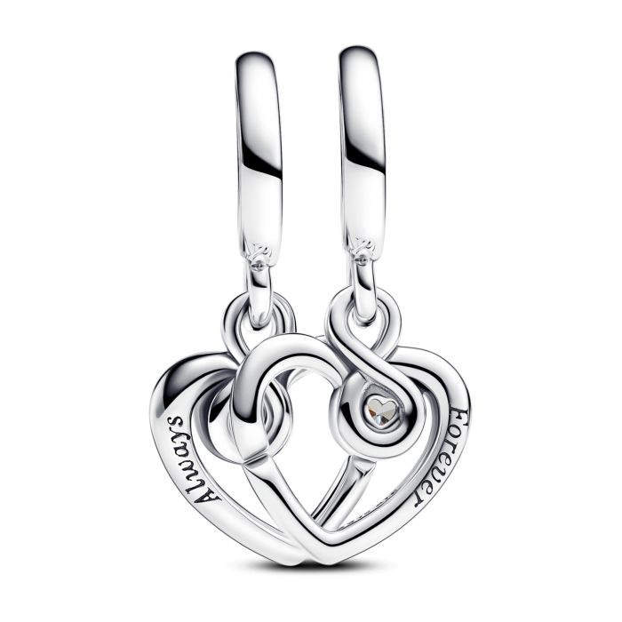 Damen-Charm aus Silber mit Cubic Zirkonia-Details und dem Sujet