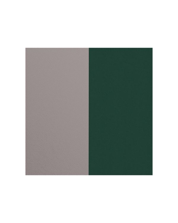 Les Georgettes - Armreif-Einsatz Leder - Silver/Forest Green