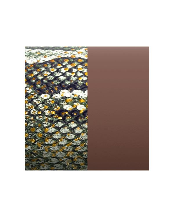 Les Georgettes-Armreif-Einsatz Leder-Reptile graphique/Chocolat