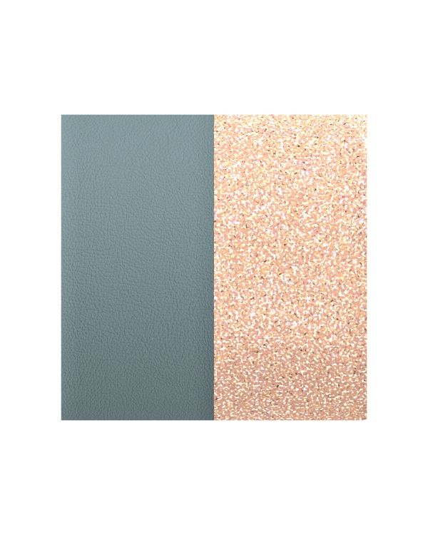 Les Georgettes-Armreif-Einsatz Leder-Bleu pastel/Rose pailleté