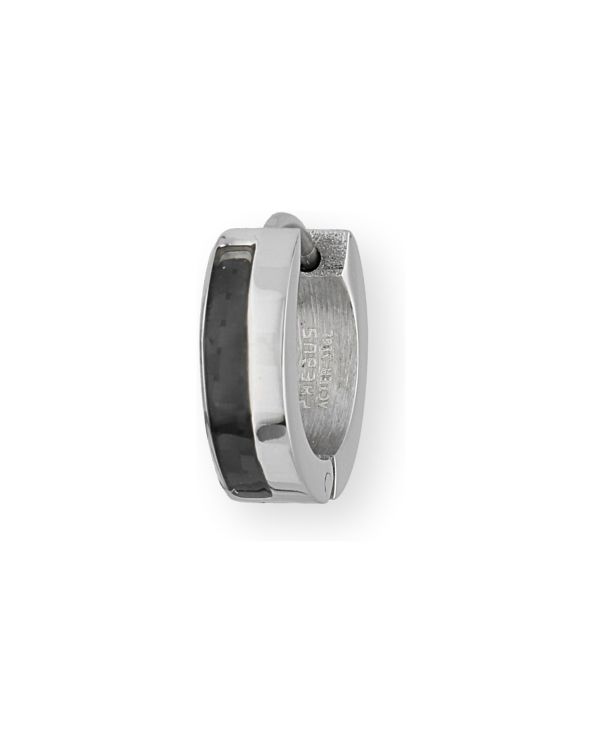 Carat - Karbon Einzelcreole Edelstahl - Men's Classic