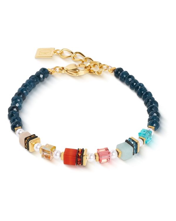 Coeur de Lion - Amazonit, Carneol Armband Edelstahl