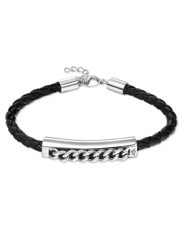 Police Bracelet Cuir, Acier inoxydable - Fetter