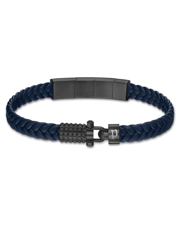 Police Bracelet Cuir, Acier inoxydable - WRATH
