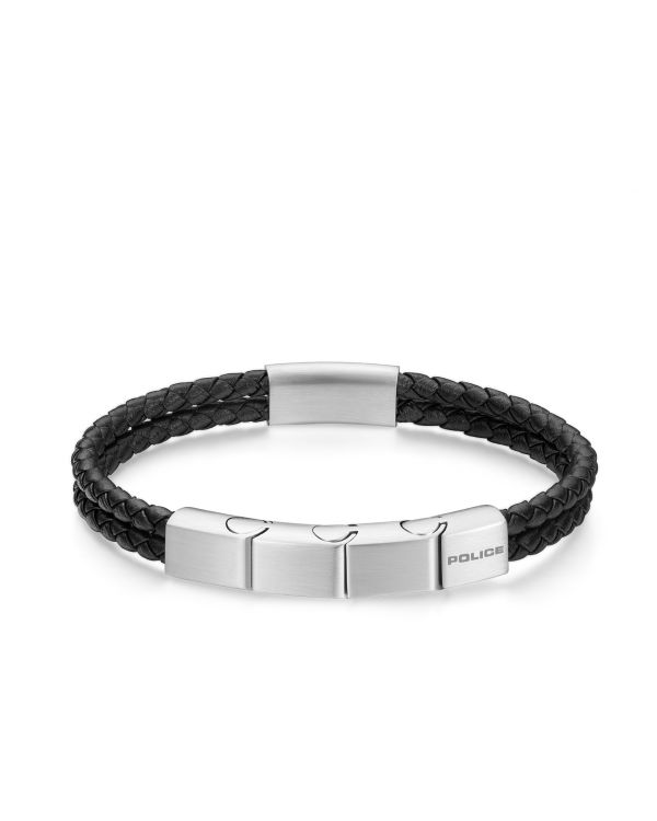 Police - Armband Edelstahl, Leder - PARALLEL