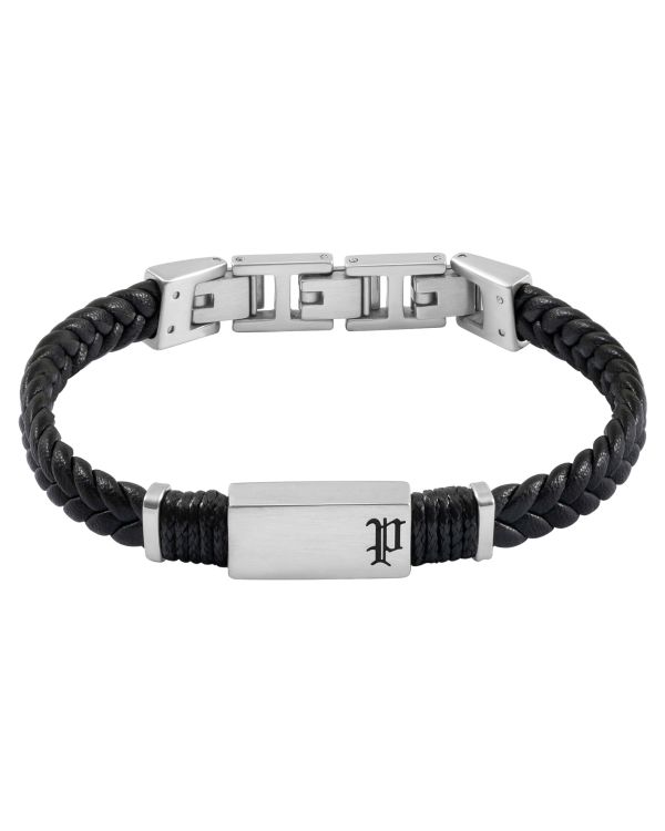 Police Bracelet Acier inoxydable, Cuir - RIDGECORD