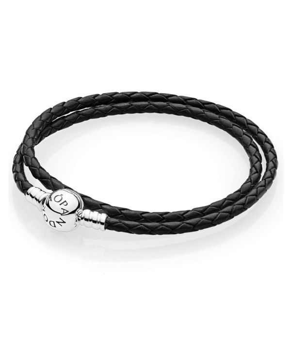 Pandora - Armband Leder, Silber 925