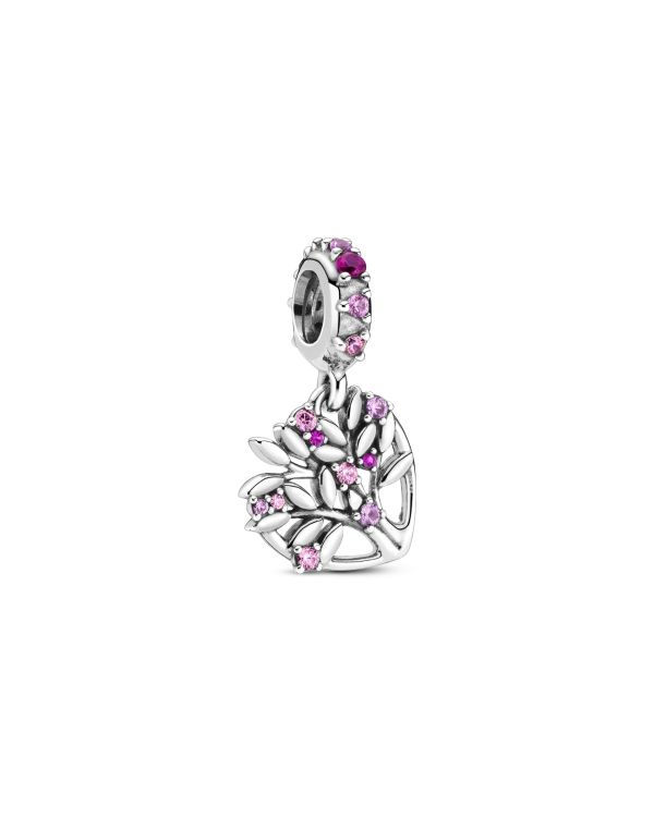 Pandora-Zirkonia,Saphir,Rubin Charm Silber 925-Heart Family Tree