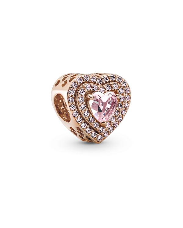 Pandora -Zirkonia, Kristall Charm rosévergoldet -Pandora Timeless