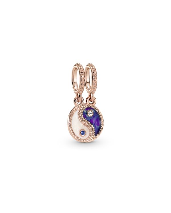 Pandora Charm Zirconia, Cristal, Émail doré rose - Moments