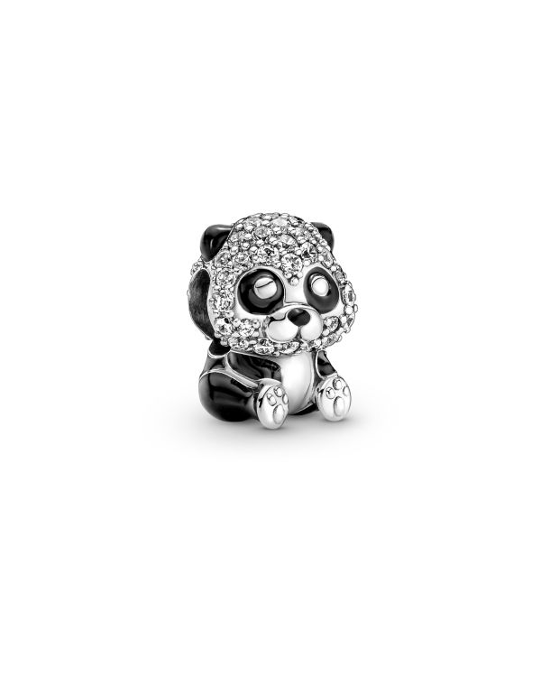 Pandora - Zirkonia, Email Charm Silber 925 - Pandora Moments