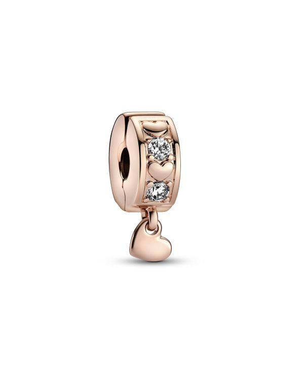 Pandora - Zirkonia Clip Charm Metall rosévergoldet - Moments