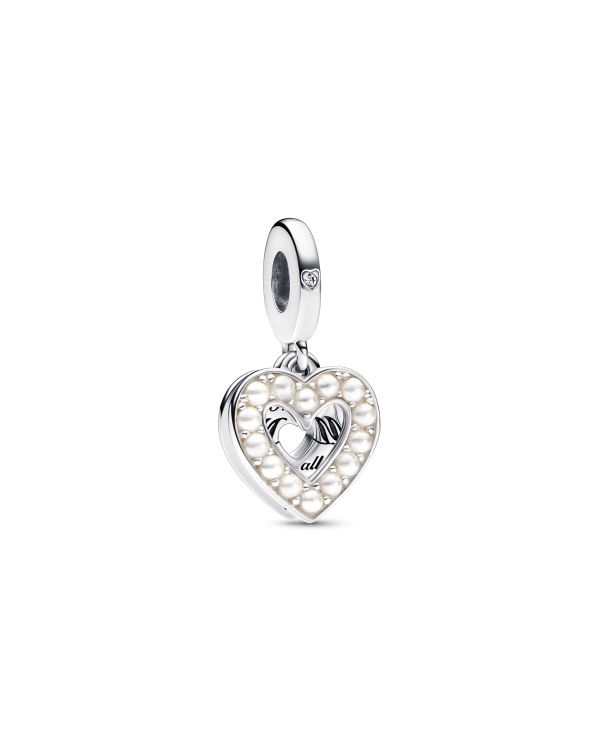 Pandora - Zirkonia, Perlmutter Charm Silber 925 - Pandora Moments