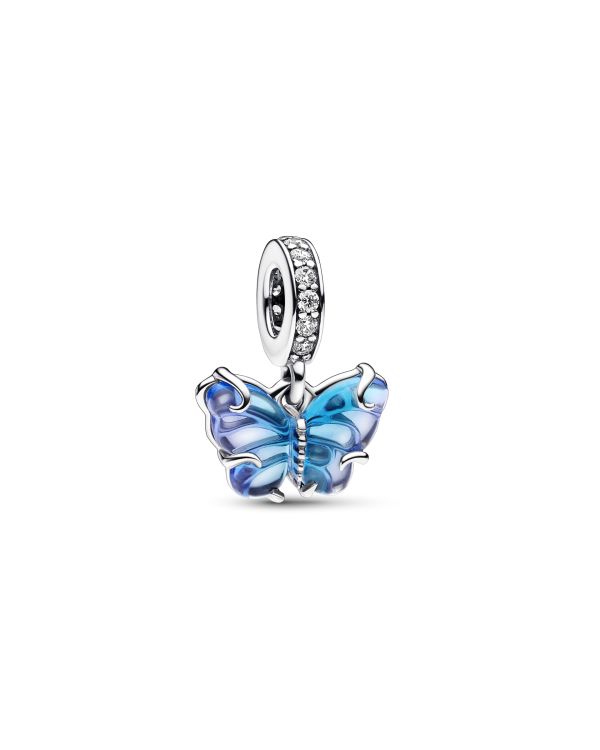 Pandora-Zirkonia, Murano-Glas Charm Silber 925-Pandora Moments