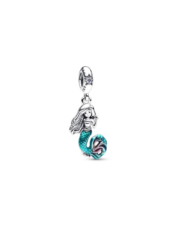 Pandora - Zirkonia, Email Charm Silber 925 - Disney x Pandora