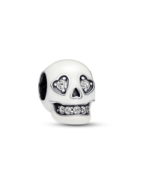 Pandora - Zirkonia, Email Charm Silber 925 - Pandora Moments