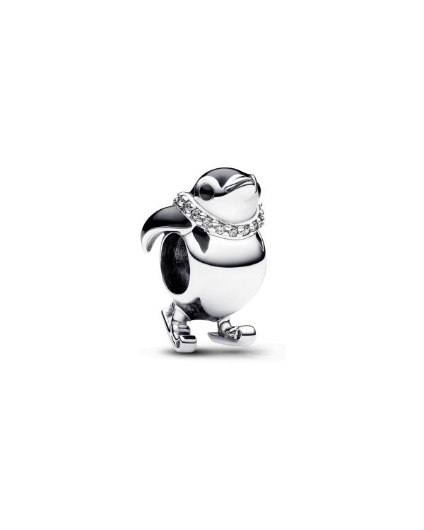 Pandora - Zirkonia, Email Charm Silber 925 - Pandora Moments