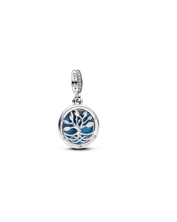 Pandora - Zirkonia, Email Charm Silber 925 - Pandora Moments