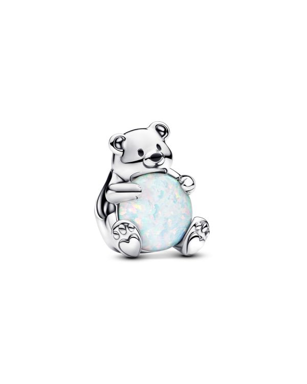 Pandora - Opal, Email Charm Silber 925 - Pandora Moments