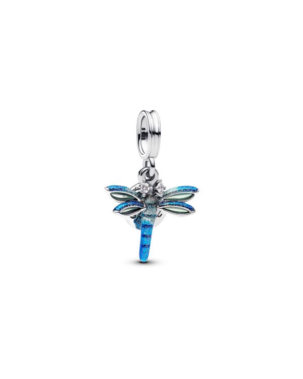 Pandora - Zirkonia, Email Charm Silber 925 - Pandora Moments