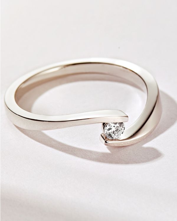 Ring Diamant 0.10 ct Gold 18 Carat - CLASSIC Diamonds