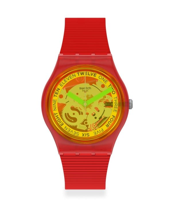 Swatch Analog-Uhr, Swissmade - Original Gent: Retro-Rosso