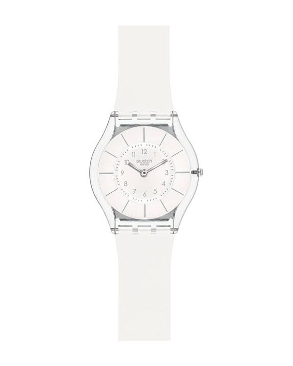 Swatch Analog-Uhr, Swissmade - Skin Classic Biosourced: White Classiness