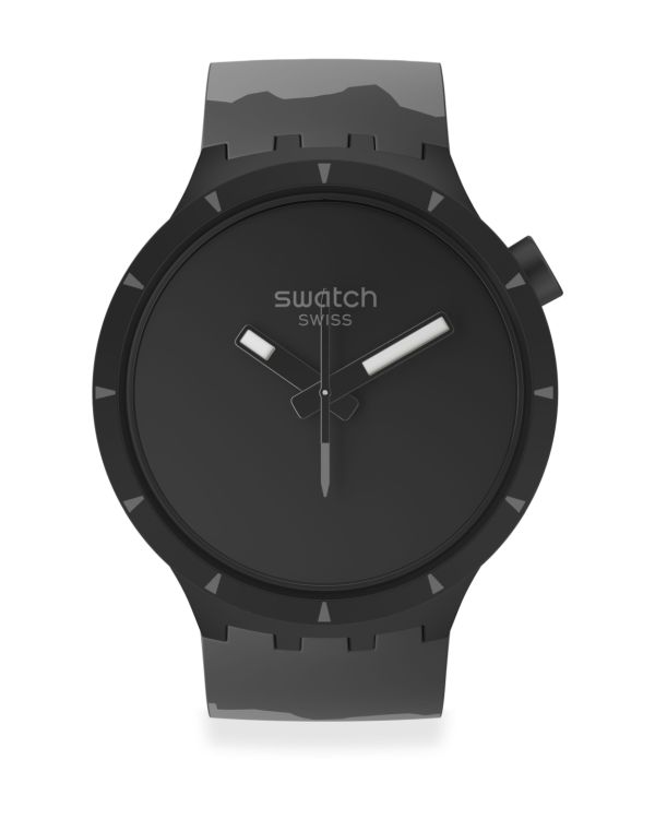 Swatch Analog-Uhr, Swissmade - Big Bold Bioceramic: Basalt