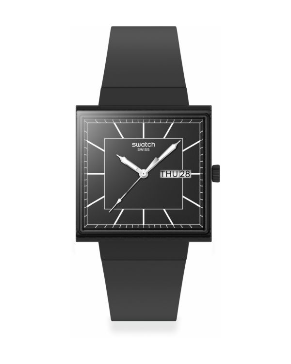 Swatch Montre analogique - 2408 SWATCH ESSENTIALS: WHAT IF…BLACKAGAIN?