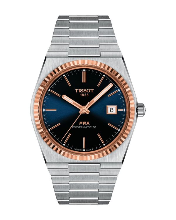 TISSOT PRX Powermatic 40 mm 80 Stahl & 18K Goldlünette
