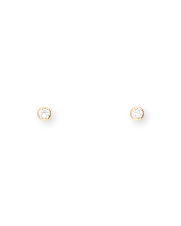 Zirkonia Ohrstecker Gold 18 ct - Solitaire von Carat