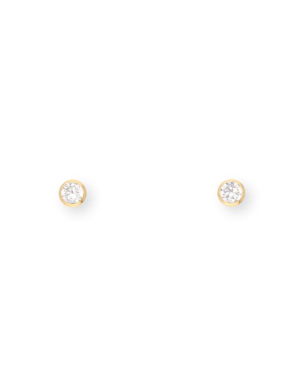 Zirkonia Ohrstecker Gold 18 ct - Solitaire von Carat
