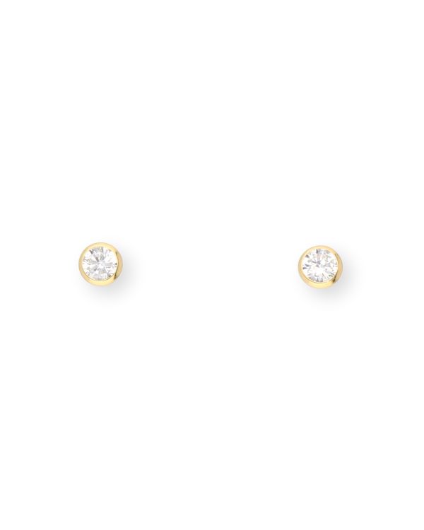 Zirkonia Ohrstecker Gold 18 ct - Solitaire von Carat