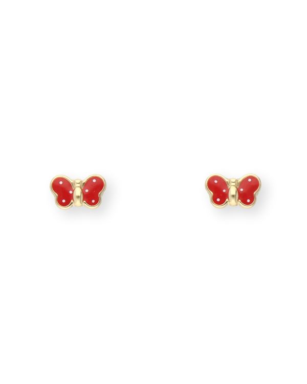 boucles d'oreilles émail or 18 ct - Motifs de Carat Kids