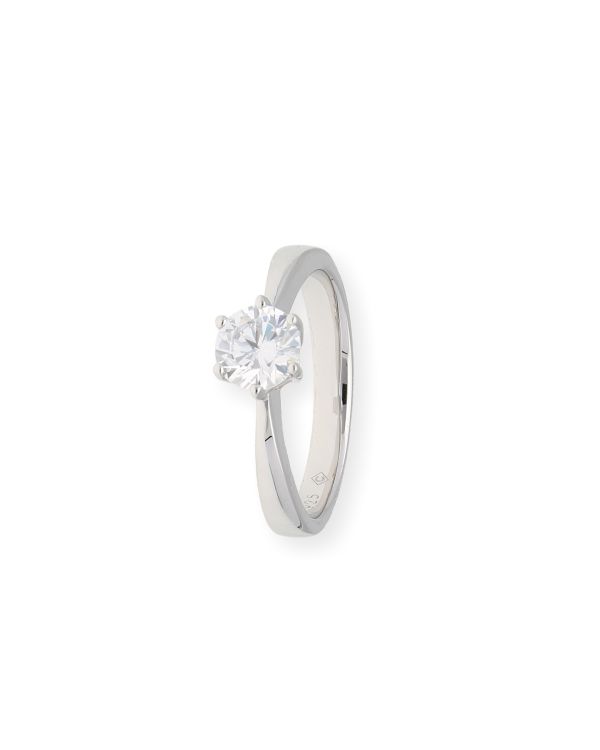 bague zirconia argent 925 - Solitaire de Carat