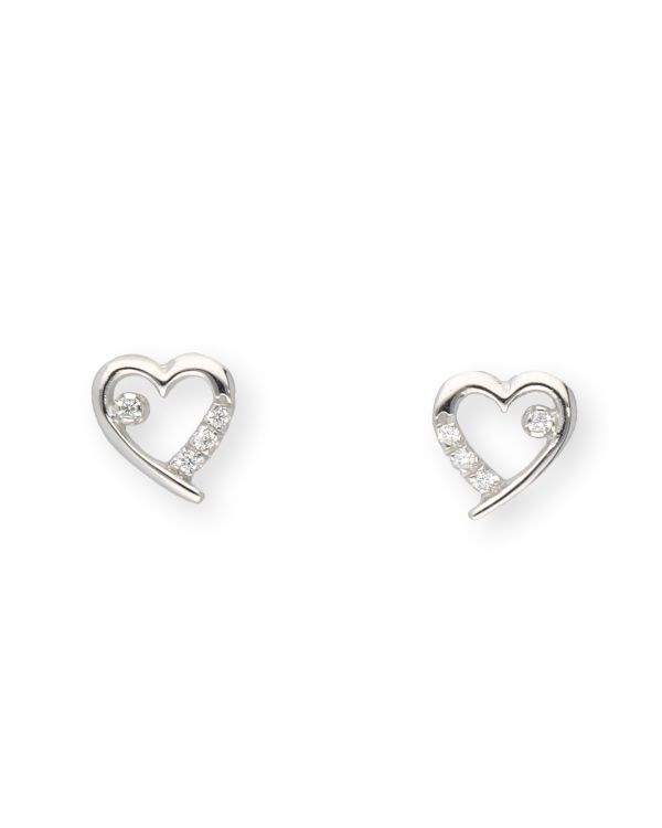 Zirkonia Ohrstecker Gold 9 ct - Hearts von Carat