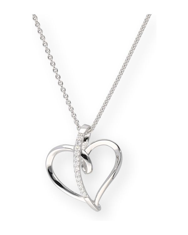 Zirkonia Halskette Silber 925 - Hearts von Carat